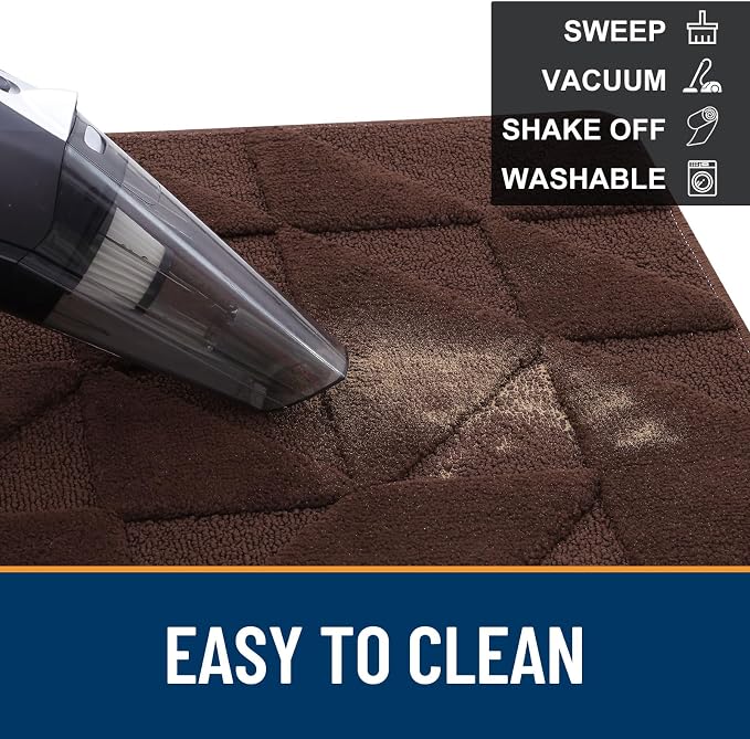 OLANLY Door Mats Indoor, Dirt Resist, Entrance Washable Mat, Low-Profile Inside - Image 5