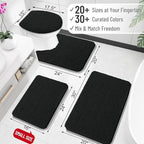 OLANLY Toilet Rugs U-Shaped 20x20, Extra Soft Absorbent Chenille Contour - Image 2