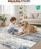 Art&Tuft Washable Rugs 5x7, Abstract Area Rugs - Image 9