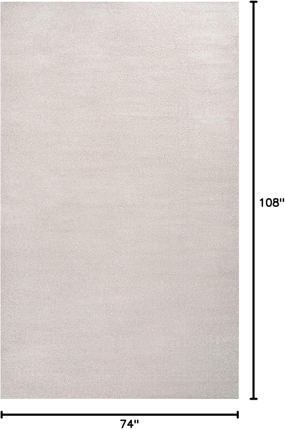 Eyely UES100D-6 Supersoft Haze Solid Low-Pile Indoor Area Rug, Minimalist - Image 2