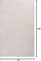 Eyely UES100D-6 Supersoft Haze Solid Low-Pile Indoor Area Rug, Minimalist - Image 2