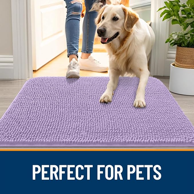 OLANLY Dog Door Mat for Muddy Paws 70x46, Absorbs Moisture and Dirt, Absorbent - Image 6