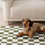EVERGRACE Checkered Plaid Area Rug 2x6, Soft Christmas Faux Wool Rugs Washable - Image 5