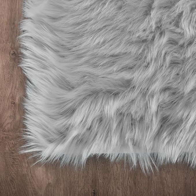 Latepis Round Area Rugs 8 Feet Grey Fuzzy Rug Fluffy Shag Throw Rugs Washable - Image 5
