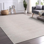 Beverly Rug Easy Jute Off White Rug 5x7 Solid Washable Durable Outdoor Indoor - Image 6