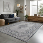 9x12 Area Rug Living Room Rugs, Stain Resistant Washable Rug, Vintage Large - Image 2