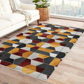 Modern Hexagon Rug, 5x8 Rug, Geometric Pattern Rugs by Unknown