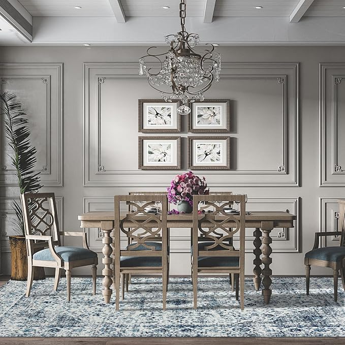 Easy-Going Area Rug 6x9 Washable Boho Rugs - Image 8