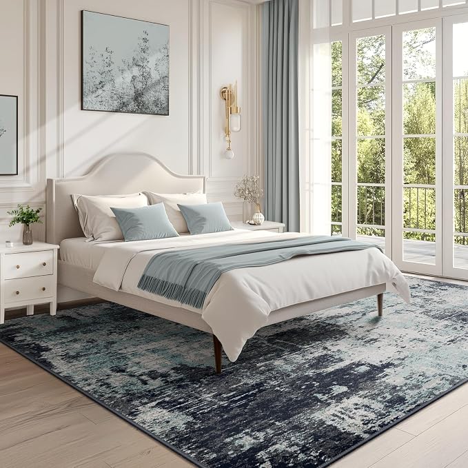 Washable Area Rugs 6'x9' Non-Slip Modern Abstract Soft - Image 2