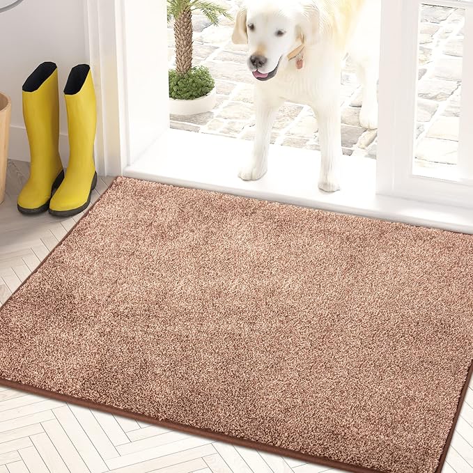 PURRUGS Dirt Trapping Door Mat 24" x 35.5", Non-Slip Machine Washable Entry Rug by PURRUGS