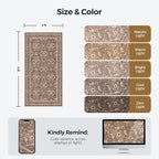 WITSHOCK Washable 2x4 Entryway Area Rug, Soft Non-Slip Rugs Vintage Flower - Image 2