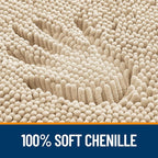 OLANLY Bathroom Rugs 36x24, Extra Soft Absorbent Chenille Bath Rugs, Rubber - Image 3
