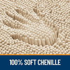 OLANLY Bathroom Rugs 30x20, Extra Soft Absorbent Chenille Bath Rugs, Rubber - Image 3