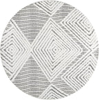 Antep Rugs Palafito 5x5 Geometric Shag Diamond High-Low Pile Textured Indoor - Image 3