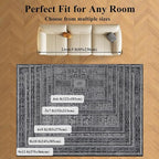 Washable Rugs 5x7 Area Rugs for Living Room, Thin Carpet for Bedroom, Soft Faux - Image 9