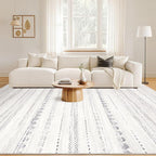 Nakagishi 10x14 Area Rugs Living Room: Washable Boho Large Neutral Modern Soft - Image 4