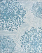 WITSHOCK 8x10 Washable Rug for Living Room, Modern Floral Distress Print - Image 7