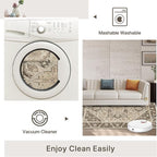 5x7 Area Rug Machine Washable Boho Rug - Image 5