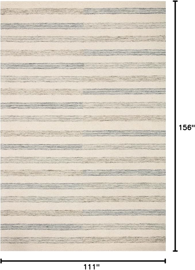 Loloi Chris Loves Julia Chris Collection CHR-05 Ivory/Slate 9'-3" x 13' - Image 2