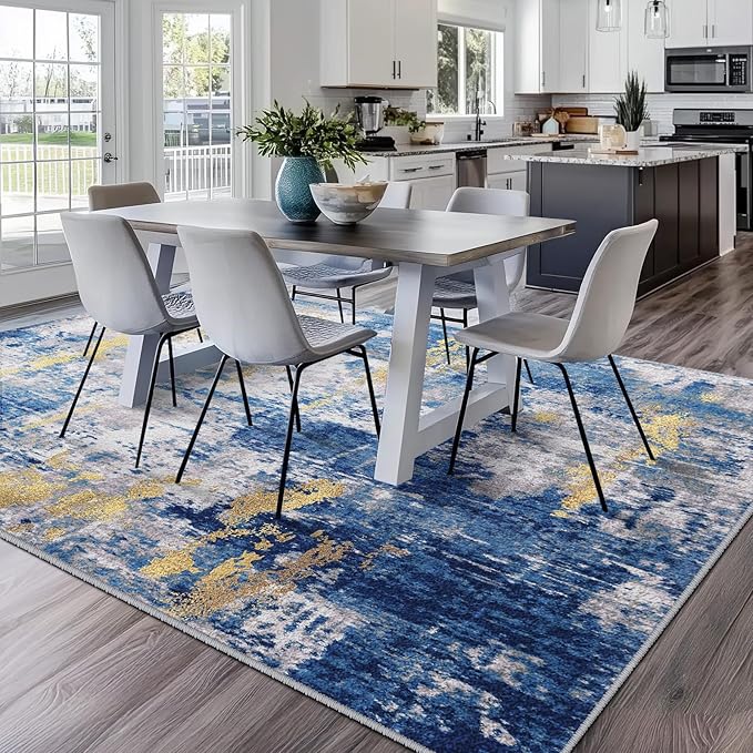 Washable Area Rugs 5'x7' Non-Slip Modern Abstract Soft - Image 4