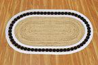 Oval Rugs for 12x18 Jute Oval Rug Natural Kilim Rug Thick 0.27" Solid Design - Image 8