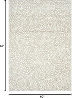 Abani Beige Cheetah Print 5'3" x 7'6" Area Rug Rugs, Arto Collection - Image 2
