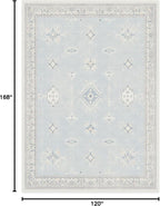 RUGGABLE Washable Vintage Area Rug – Verena Soft Blue 10x14, Stain-Resistant - Image 2