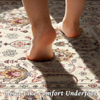 Washable 10x14 Area Rugs for Living Room, Boho Non-Slip Vintage Distress Large - Image 4