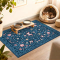 GarveeHome 2x3 Floral Area Rug Non Slip Entryway Mat Low Pile Stain Resistant by GarveeHome