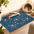 GarveeHome 2x3 Floral Area Rug Non Slip Entryway Mat Low Pile Stain Resistant by GarveeHome