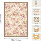 4x6 Machine Washable Area Rug for Living Room, Kids and Pets Friendly for - Image 2