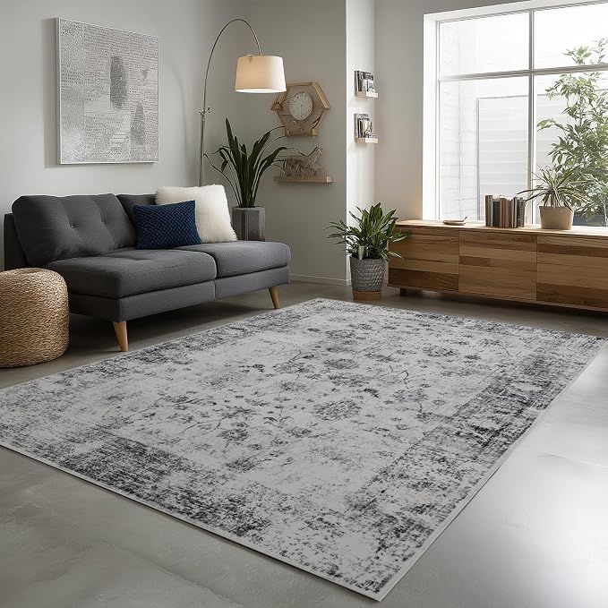 Washable 6x9 Area Rug for Living Room, Carpet for Bedroom Dining Room, Non - Image 2