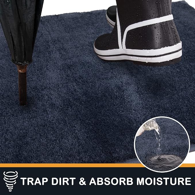 PURRUGS Dirt Trapping Door Mat 24" x 59", Non-Slip Machine Washable Entry Rug - Image 5