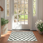 jinchan 2x3 Kids Area Rug Washable Indoor Entryway Doormat Modern Checkered - Image 3