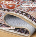 Entryway Washable Rugs 2x3, Low Pile Non-Slip Small Rug, Door Mat, Distressed - Image 6