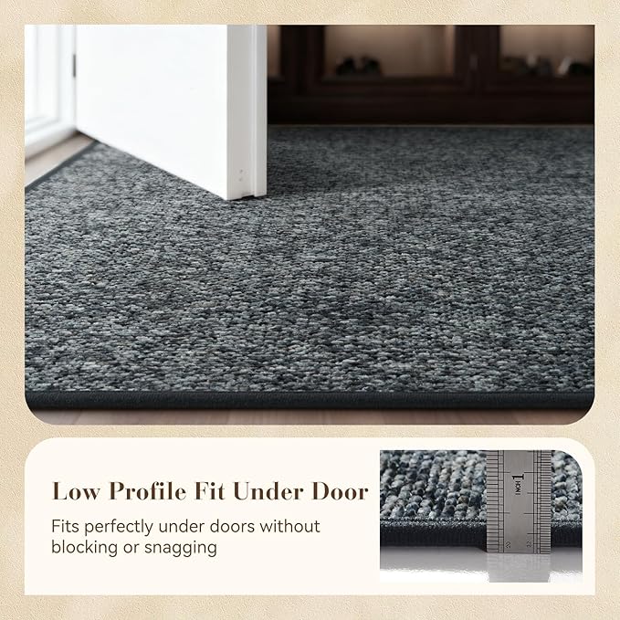 MontVoo Door Mat Indoor Entrance Doormat, Absorbent Durable Rubber Non Slip - Image 4