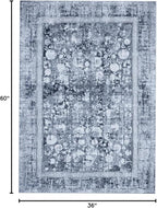 Area Rug 3×5, Vintage Boho Rug, Ultra-Soft Low Pile, Non Slip, Stain Resistant - Image 2