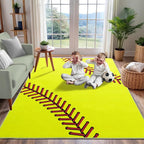 Soft Area Rugs for Bedroom, Softball Gifts for Softballs Lovers, Kids Toddlers by ForEveryonesLittleComfort
