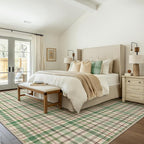 Bavni 3x5 Washable Rug Modern Plaid Area Rugs Non-Slip, Small Rugs - Image 3