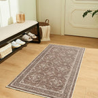 WITSHOCK Washable 2x4 Entryway Area Rug, Soft Non-Slip Rugs Vintage Flower - Image 5