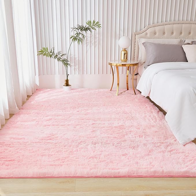Andency 6x9 Area Rugs Pink, Large Shag Fluffy Soft Shaggy Rugs - Image 3