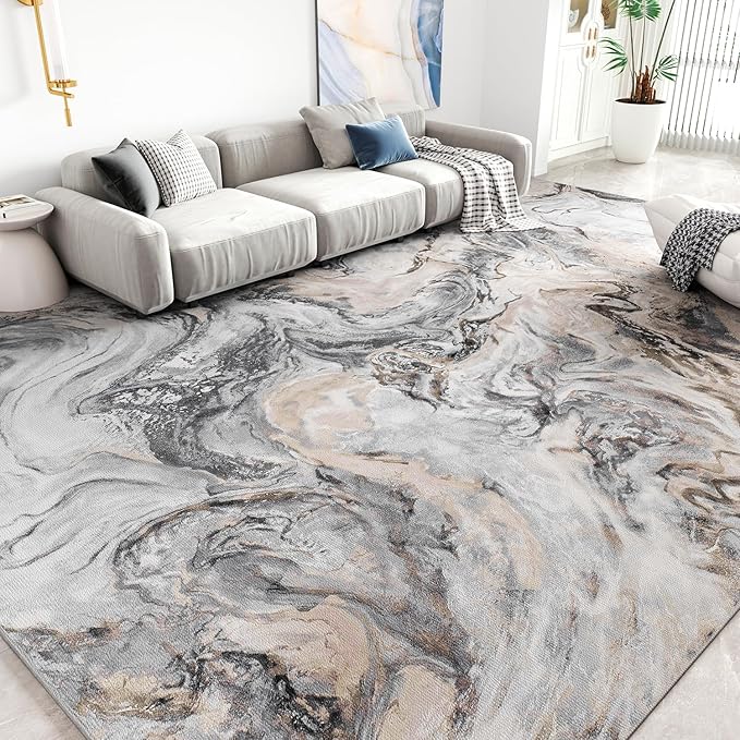 4x6 Washable Area Rugs for Living Room, Stain Resistant Carpet for Dining Room by PADOOR