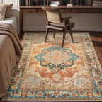 Tangsoo 4x6 Washable Rug Vintage Non Slip Indoor, Distressed Carpet - Image 6