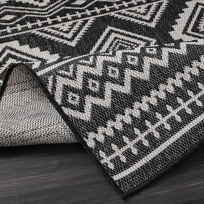 Beverly Rug Waikiki Boho Indoor Outdoor Rug 9x12, Washable Outside Carpet - Image 3