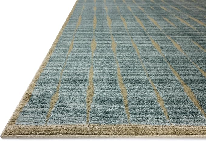 Loloi Chris Loves Julia Calvin Collection CLV-02 Ocean/Olive 2'-7" x 10'-0" - Image 5