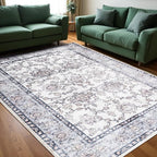 Area Rug for Living Room, 6x9 Machine Washable Non Slip Large Faux Wool Throw by Unknown