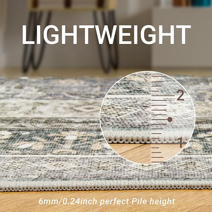zesthome 8x10 Area Rugs for Living Room, Non-Slip Backing Washable Rugs - Image 5
