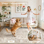Wonnitar Washable Living Room Rugs, 8x10 Area Rugs - Image 3