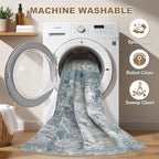 Nakagishi 5x7 Area Rugs Living Room: Washable Abstract Large Neutral Soft Rug - Image 2