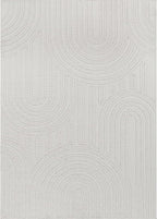 Beverly Rug Micro Loop Area Rug White 8x10 Modern Luxury Soft Circle Geometric - Image 2